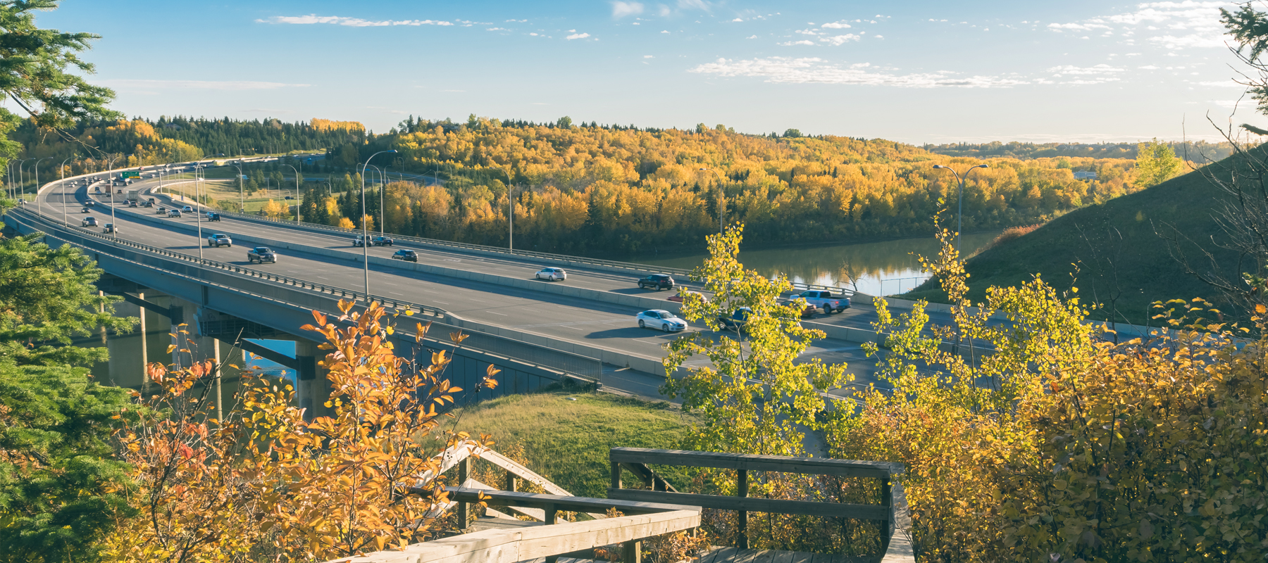 Edmonton bridge Saskatchewan river